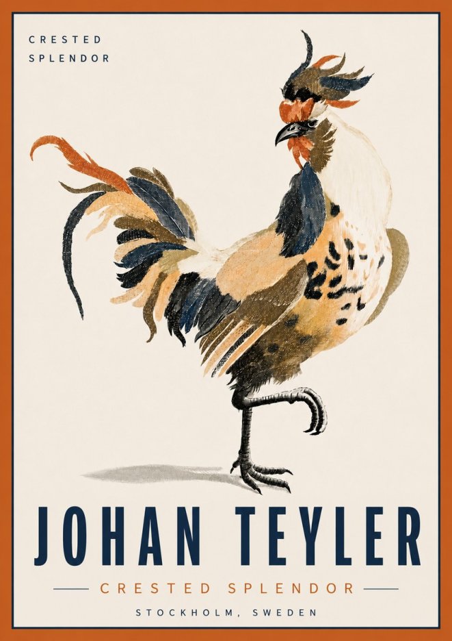 Johan Teyler Crested Splendor No6 - Plakat