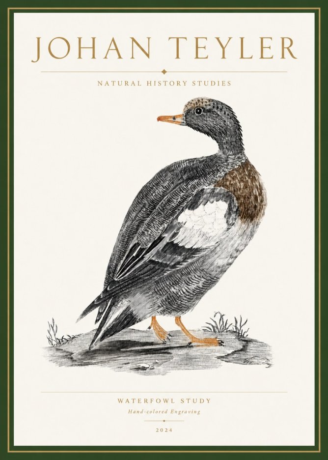 Johan Teyler Waterfowl Study No3 - Plakat