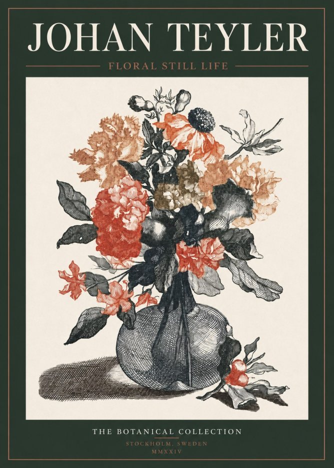 Johan Teyler Floral Still Life II No3 - Plakat