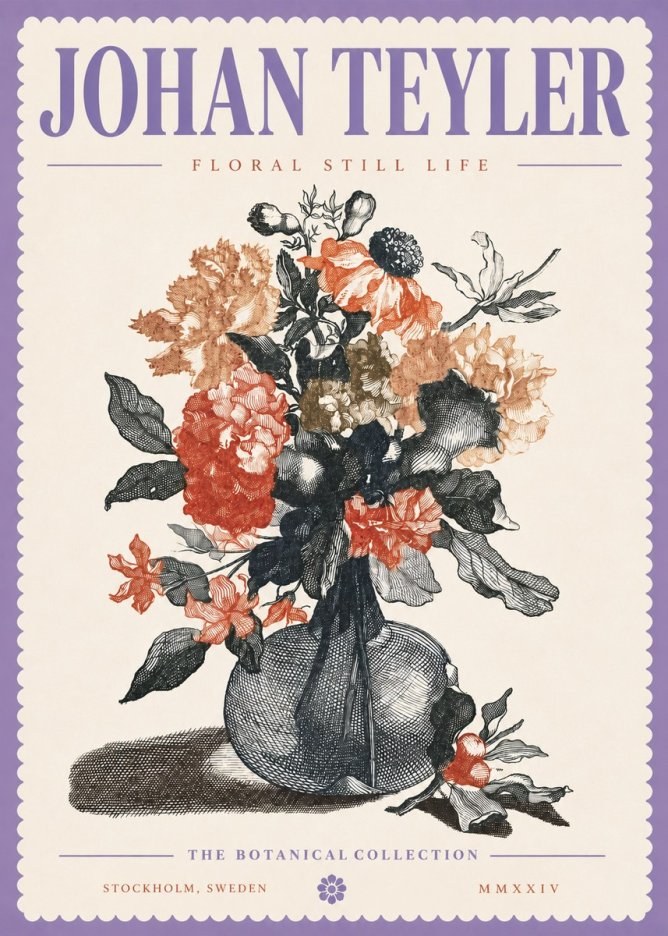 Johan Teyler Floral Still Life II No4 - Plakat