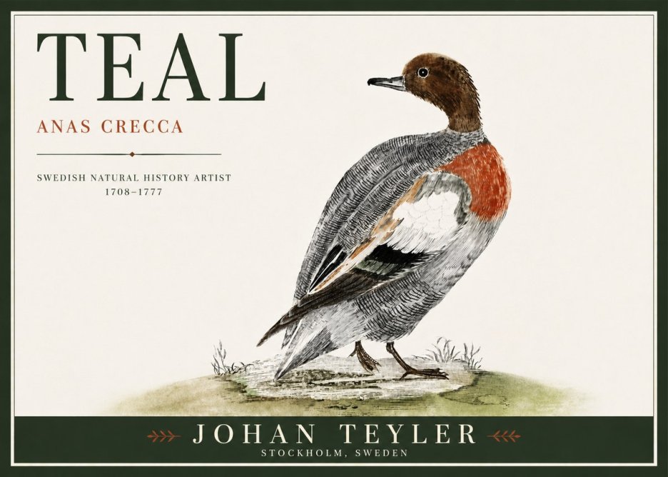 Johan Teyler Teal No4 - Plakat