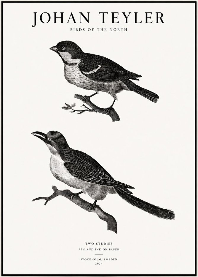 Johan Teyler Two Studies No1 - Plakat