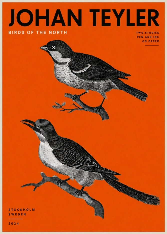 Johan Teyler Two Studies No2 - Plakat