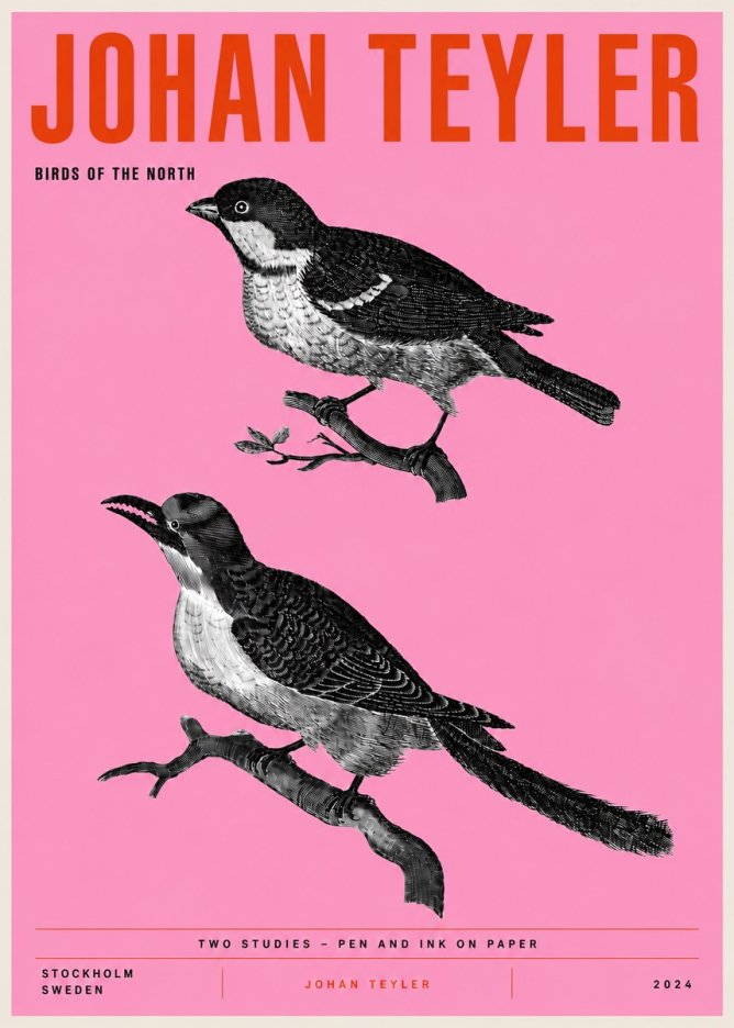 Johan Teyler Two Studies No4 - Plakat