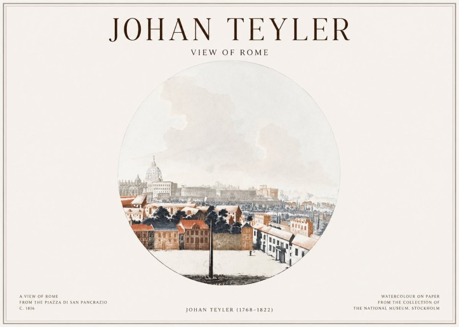 Johan Teyler View of Rome No1 - Plakat