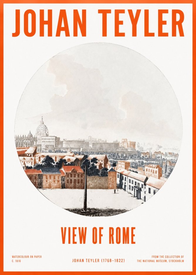 Johan Teyler View of Rome No2 - Plakat