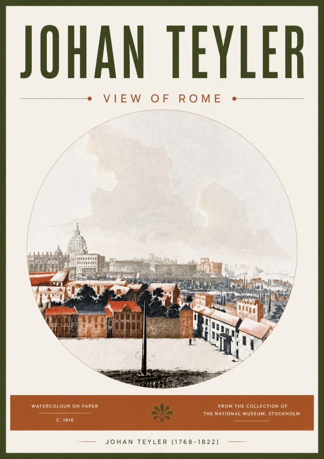 Johan Teyler View of Rome No4 - Plakat