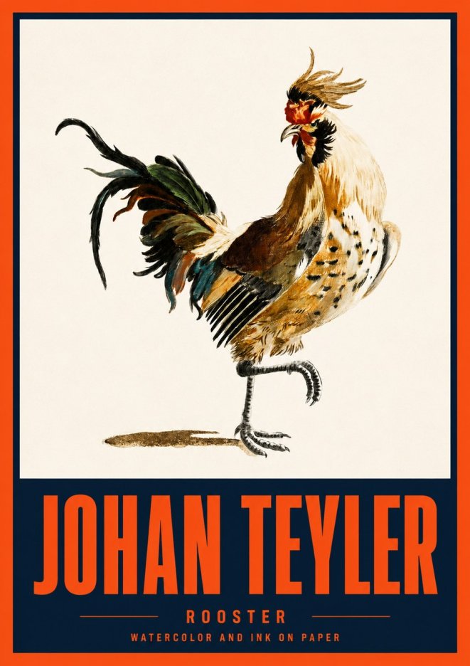 Johan Teyler Rooster No2 - Plakat