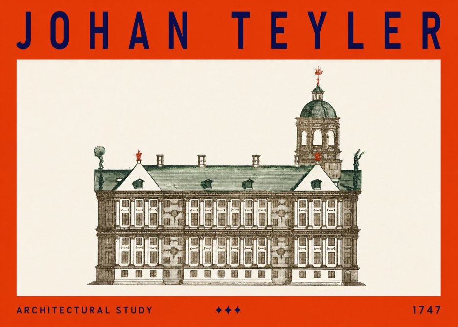 Johan Teyler Architectural Study V No3 - Plakat
