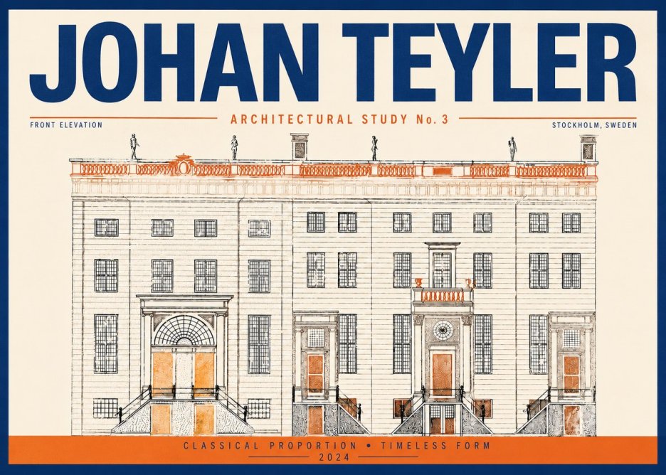 Johan Teyler Architectural Study VI No4 - Plakat
