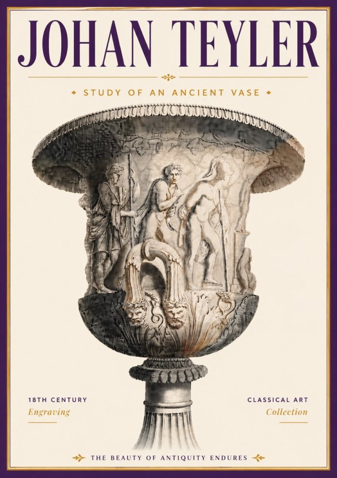 Johan Teyler Study of an Ancient Vase No6 - Plakat
