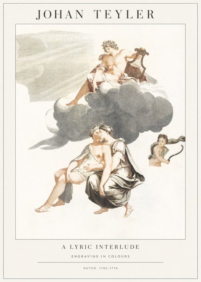 Johan Teyler Allegory of Music and Love No2 - Plakat