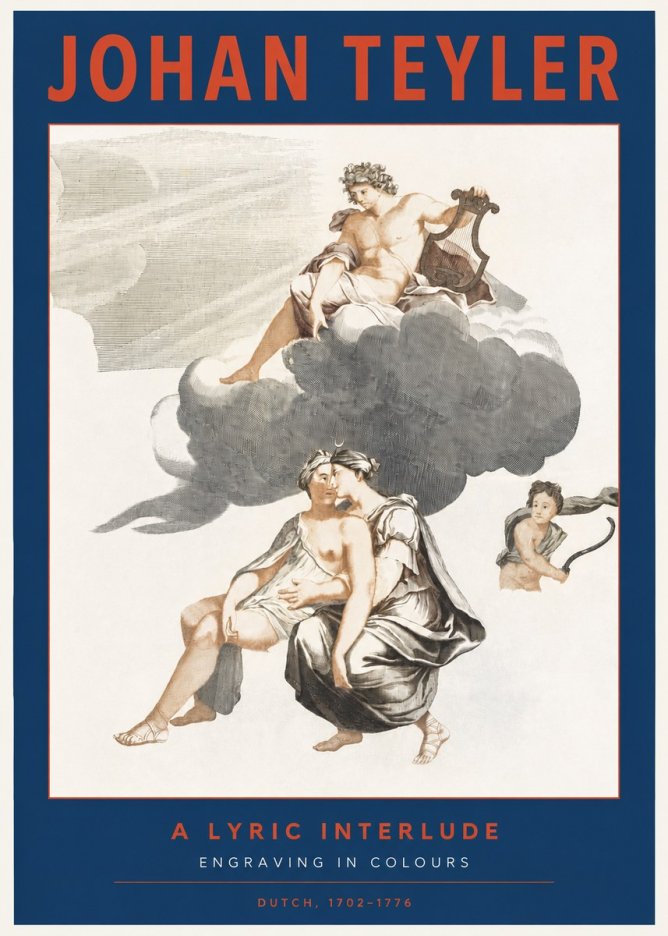 Johan Teyler Allegory of Music and Love No3 - Plakat
