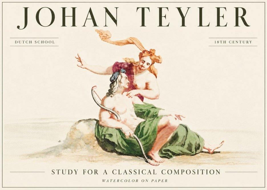 Johan Teyler Study for a Classical Composition No6 - Plakat
