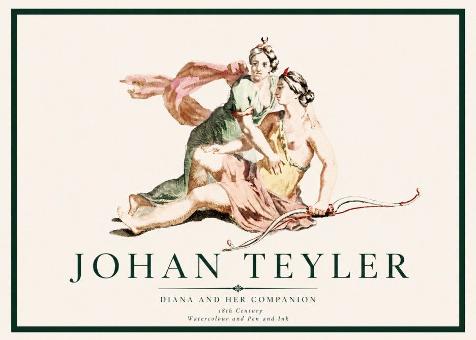 Johan Teyler Diana and Her Companion No3 - Plakat
