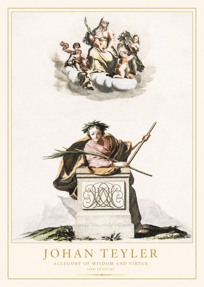 Johan Teyler Allegory of Wisdom and Virtue No1 - Plakat