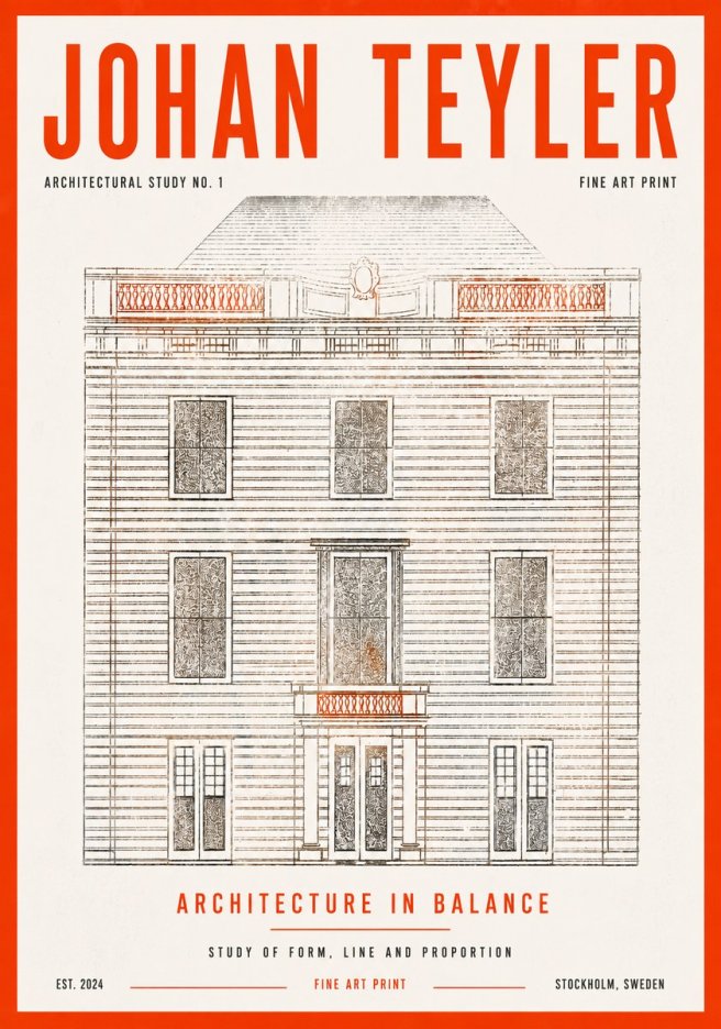 Johan Teyler Architectural Study No. 1 II No6 - Plakat