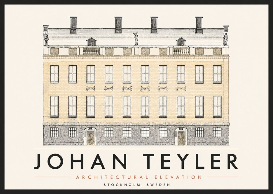 Johan Teyler Architectural Elevation No6 - Plakat