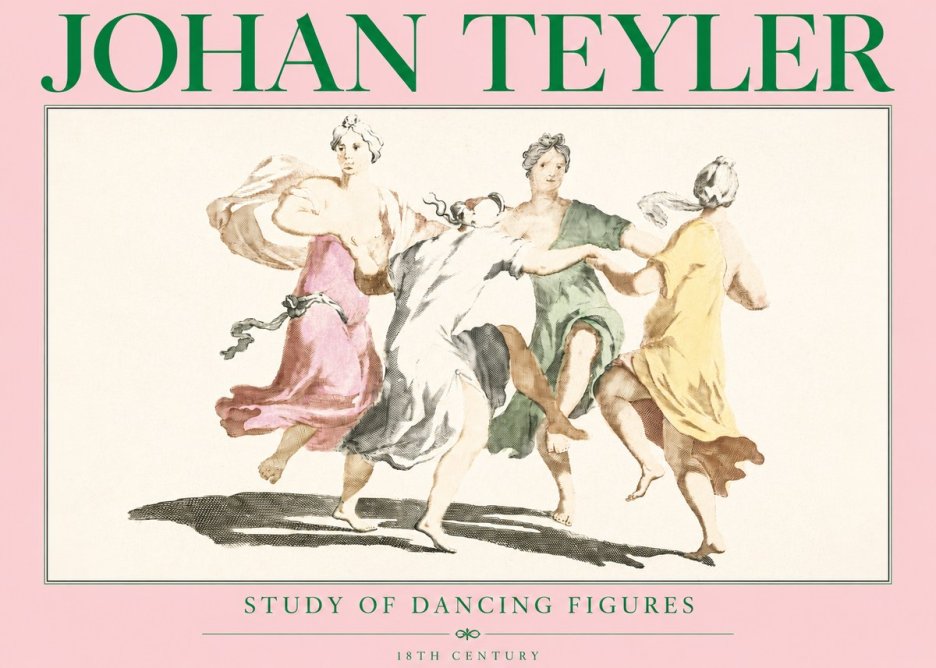 Johan Teyler Study of Dancing Figures No3 - Plakat