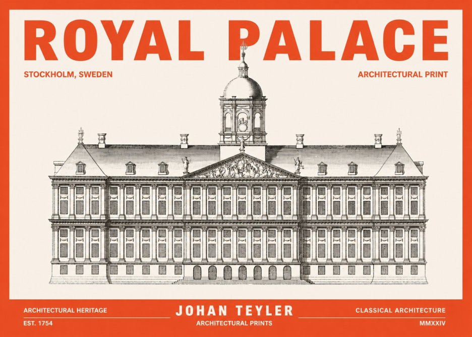 Johan Teyler Royal Palace No3 - Plakat