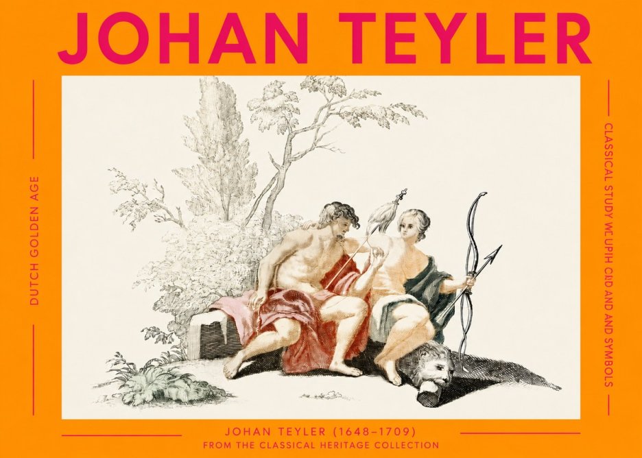 Johan Teyler Classical Study with Cupid and Symbols No2 - Plakat