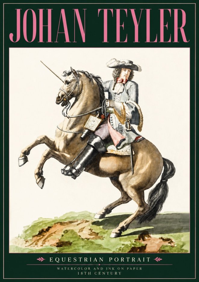 Johan Teyler Equestrian Portrait No3 - Plakat