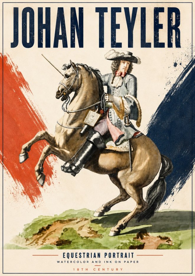 Johan Teyler Equestrian Portrait No5 - Plakat