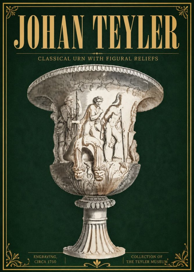 Johan Teyler Classical Urn with Figural Reliefs I No6 - Plakat