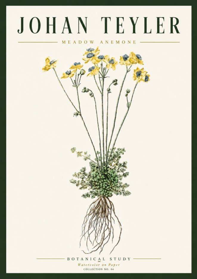 Johan Teyler Meadow Anemone No6 - Plakat