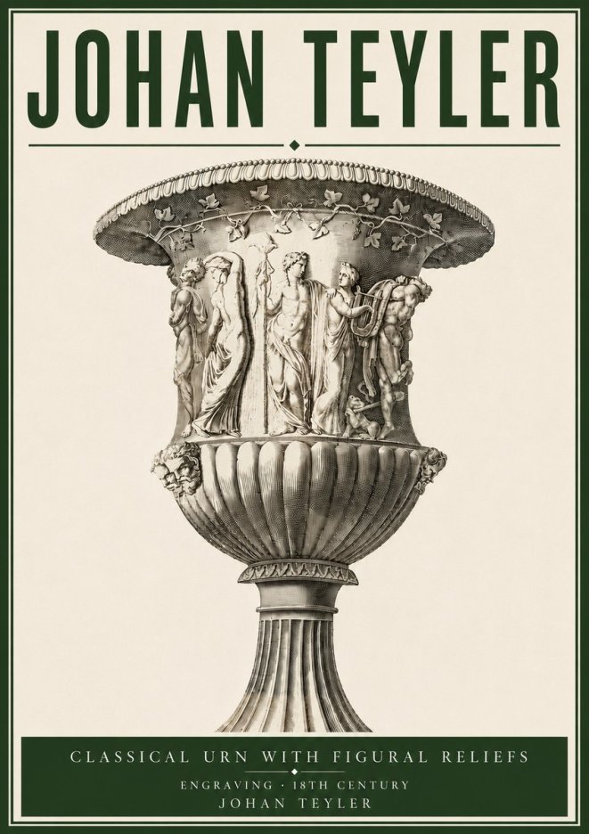 Johan Teyler Classical Urn with Figural Reliefs II No4 - Plakat