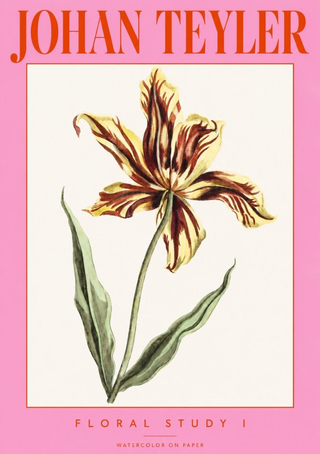 Johan Teyler Floral Study I No3 - Plakat