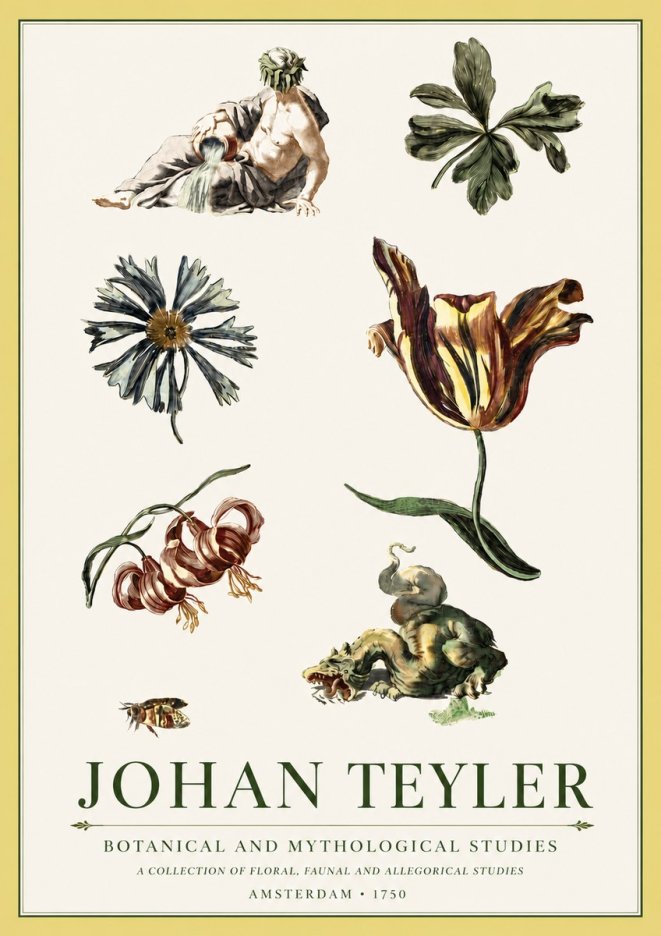 Johan Teyler Botanical and Mythological Studies No5 - Plakat