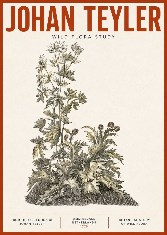 Johan Teyler Wild Flora Study No4 - Plakat