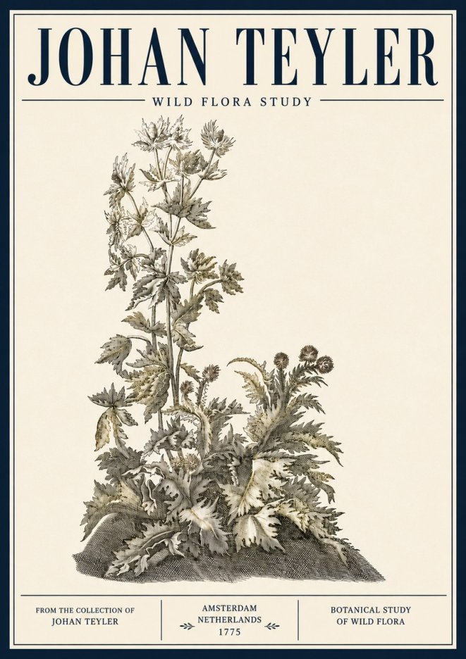 Johan Teyler Wild Flora Study No5 - Plakat