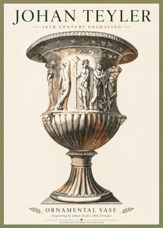 Johan Teyler Ornamental Vase II No4 - Plakat