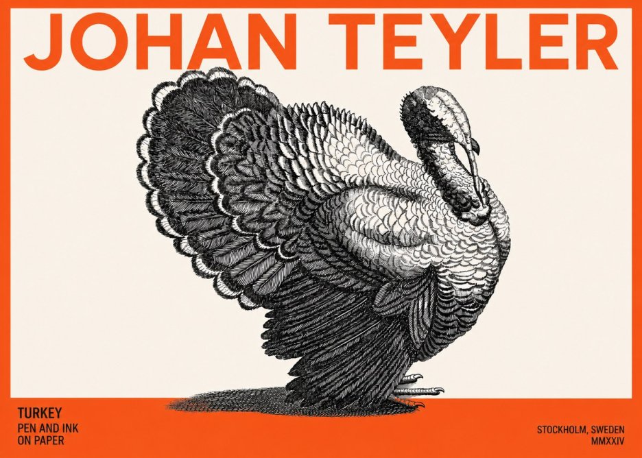 Johan Teyler Turkey No3 - Plakat