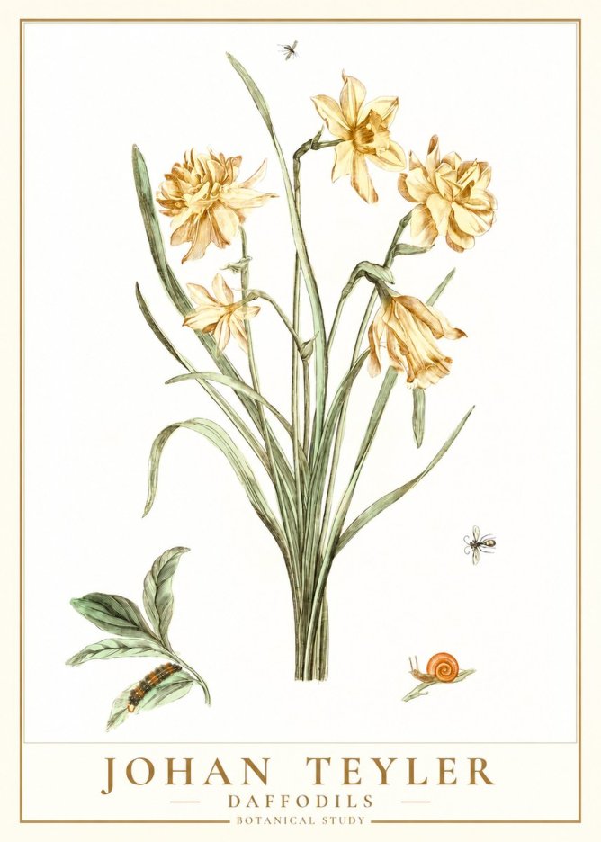 Johan Teyler Daffodils No1 - Plakat