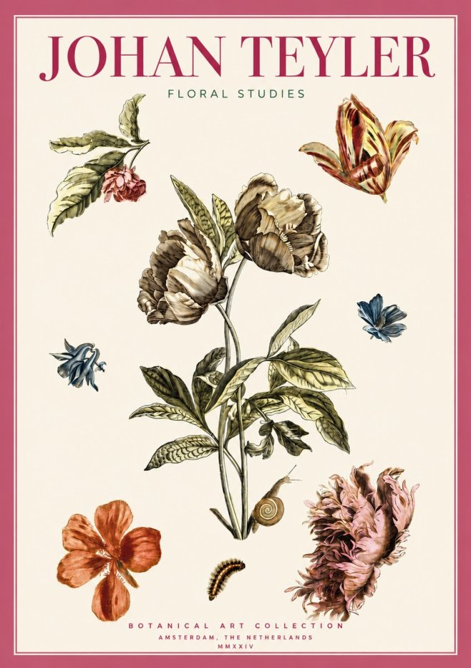 Johan Teyler Floral Studies No5 - Plakat