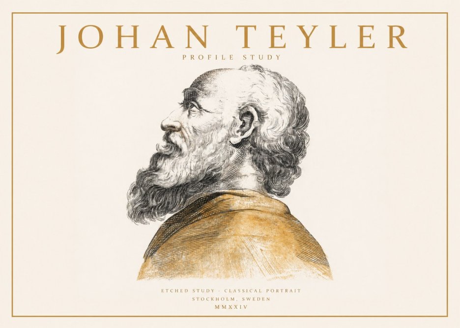 Johan Teyler Profile Study No1 - Plakat