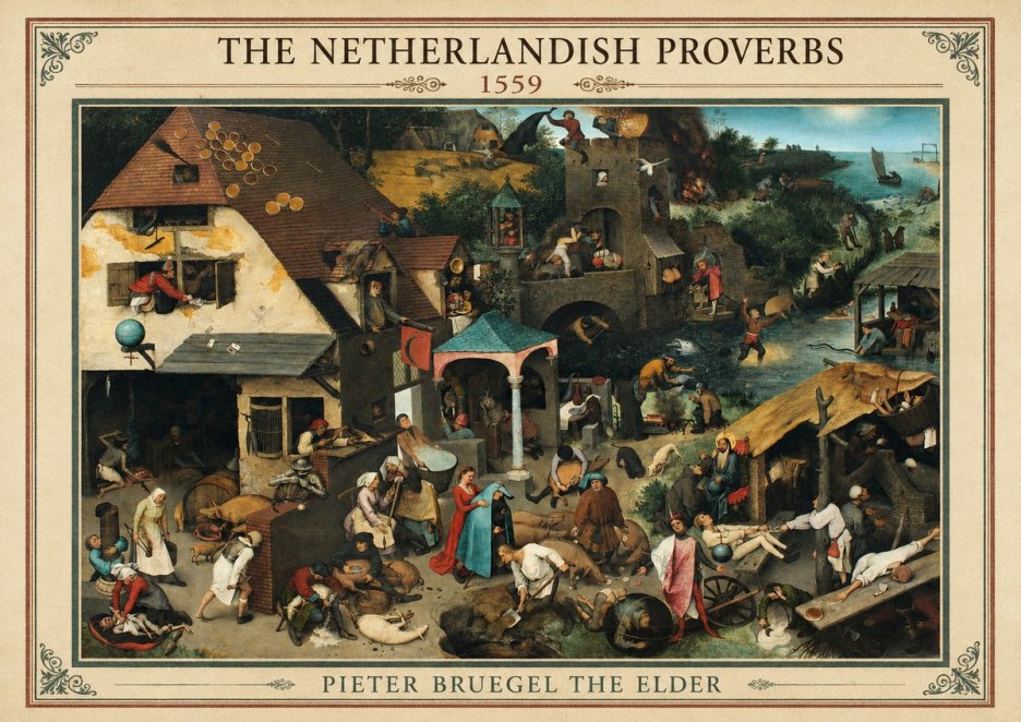 Pieter Bruegel The Netherlandish Proverbs II No6 - Plakat