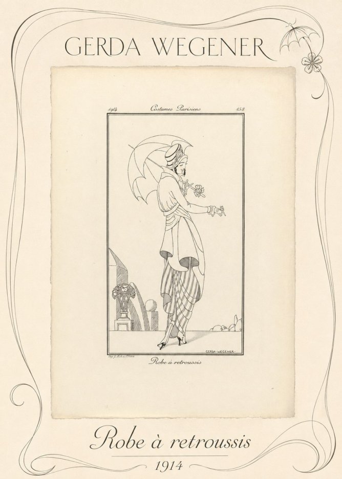 Gerda Wegener Robe À Retroussis No3 - Plakat