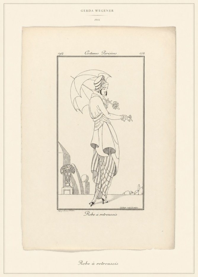 Gerda Wegener Robe À Retroussis No6 - Plakat