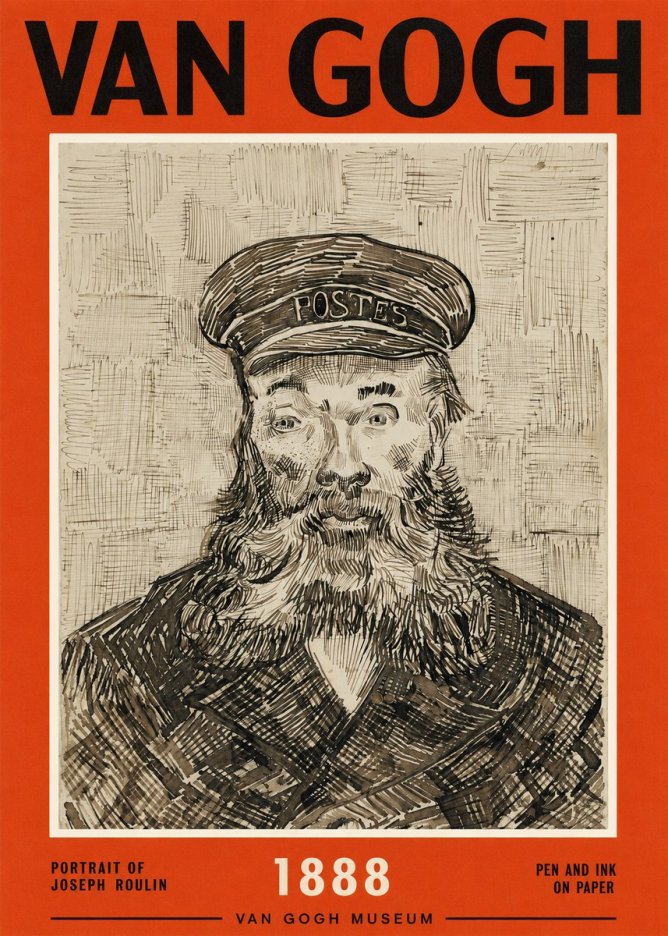 Van Gogh Portrait of Joseph Roulin I No2 - Plakat