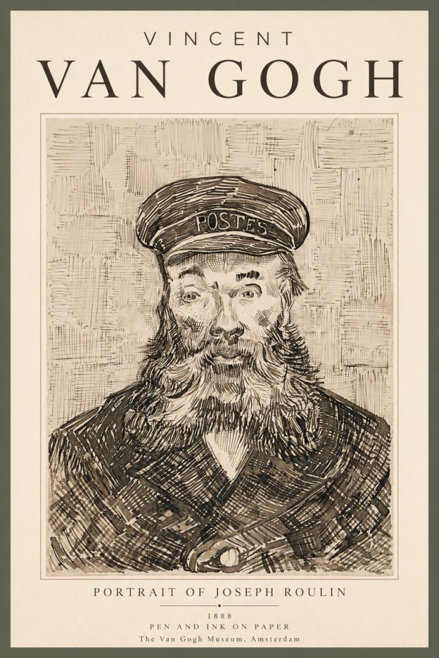 Van Gogh Portrait of Joseph Roulin I No3 - Plakat