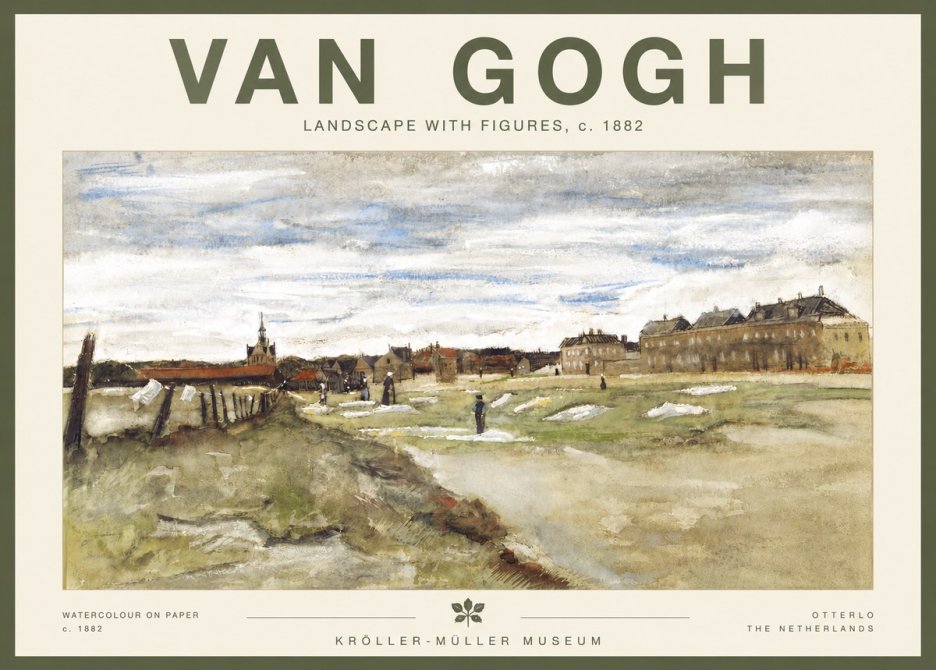 Van Gogh Landscape with Figures No5 - Plakat