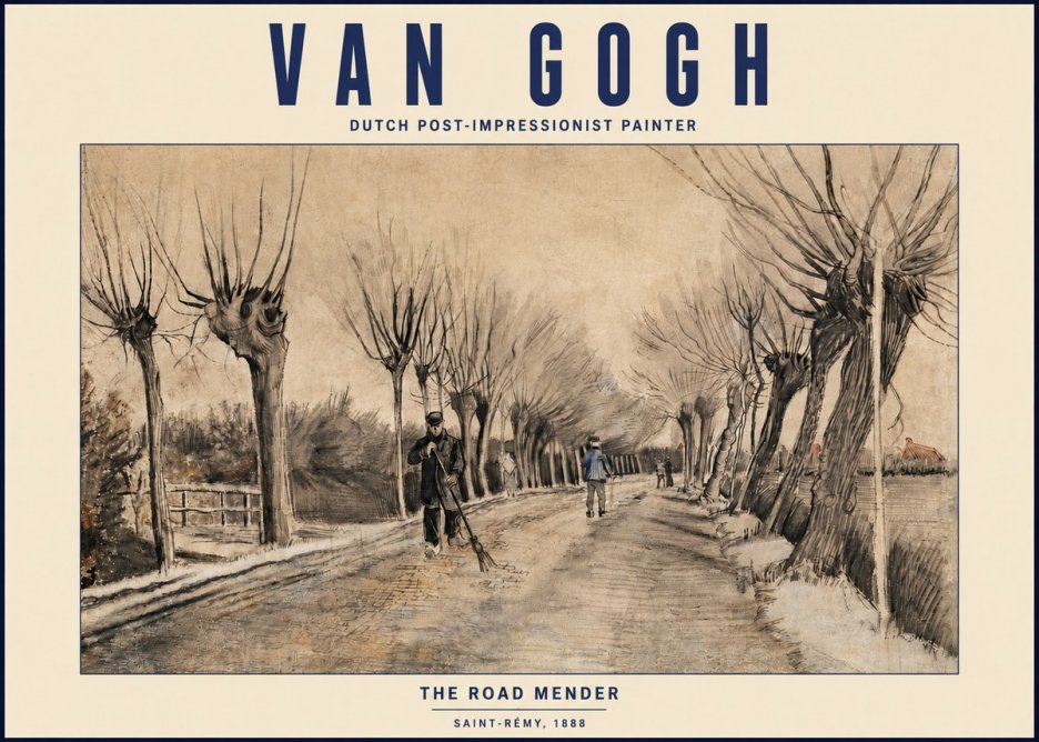 Van Gogh The Road Mender I No4 - Plakat
