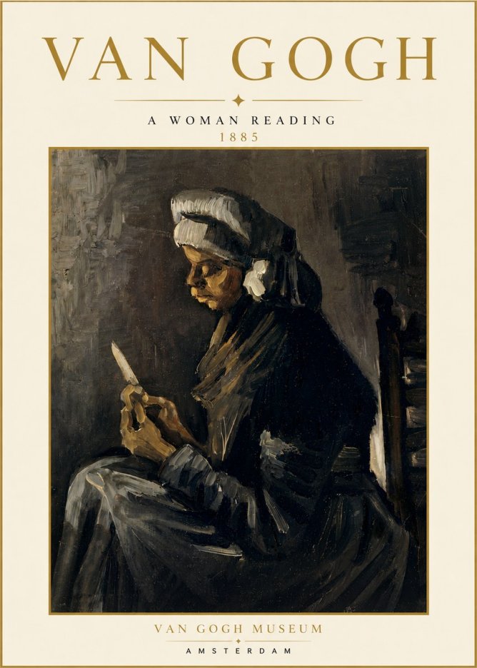 Van Gogh A Woman Reading No5 - Plakat