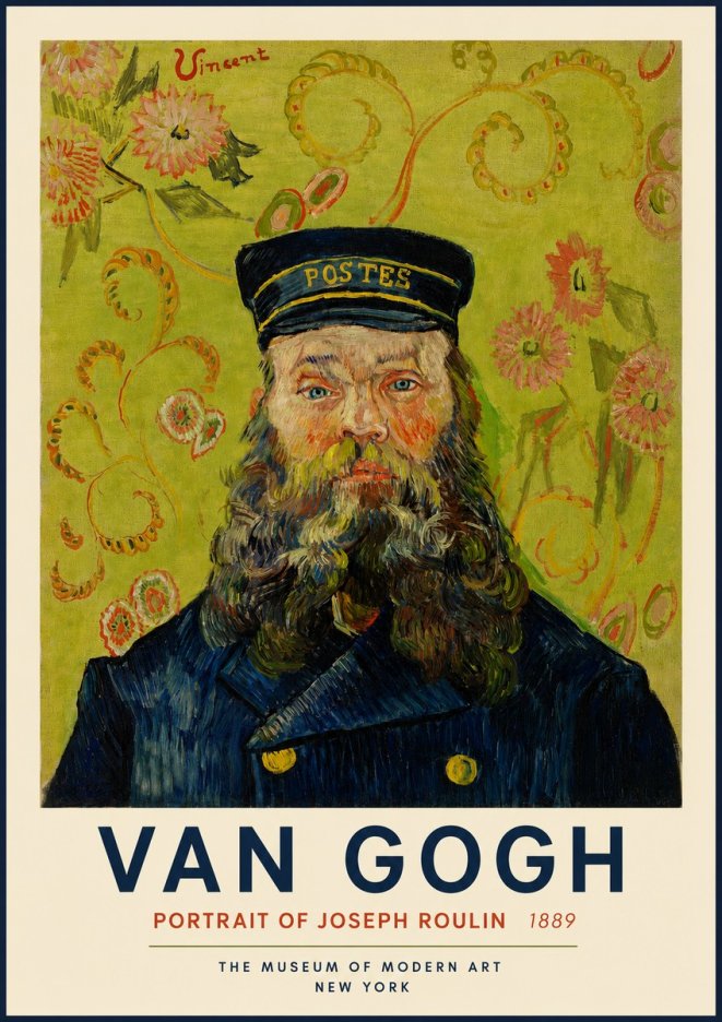 Van Gogh Portrait of Joseph Roulin II No3 - Plakat