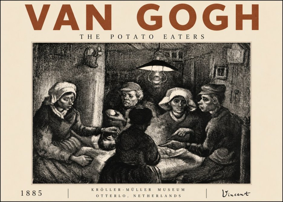 Van Gogh The Potato Eaters I No4 - Plakat
