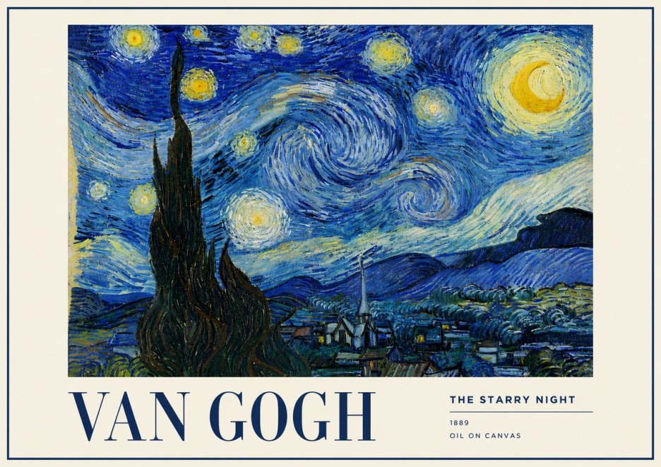 Van Gogh The Starry Night No5 - Plakat